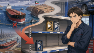 ホルムズ海峡封鎖でエンジンオイル不足の図解