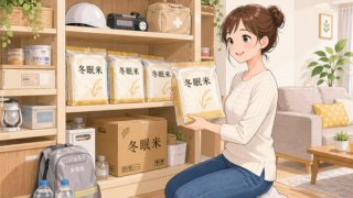 冬眠米を備蓄している主婦