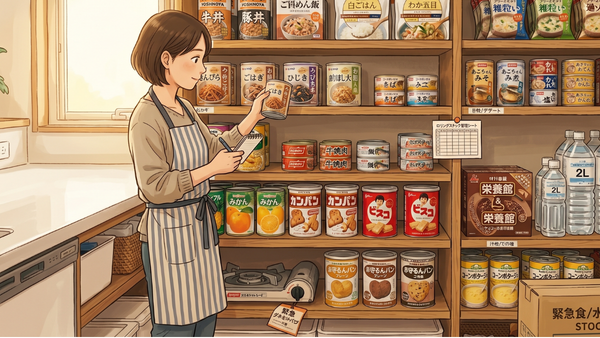 ローリングストックしている主婦